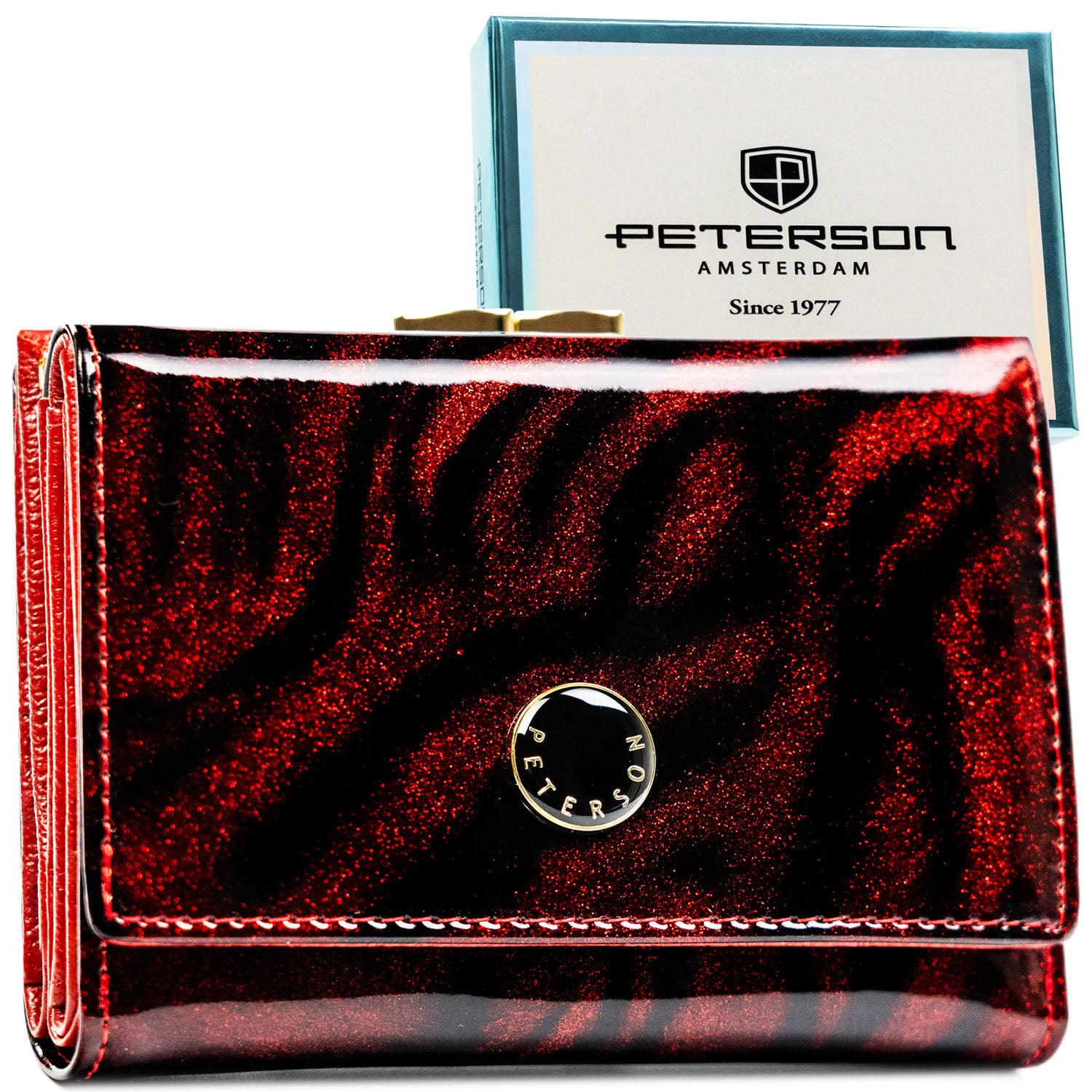 Vidēja izmēra sieviešu maks Peterson, sarkans PT70