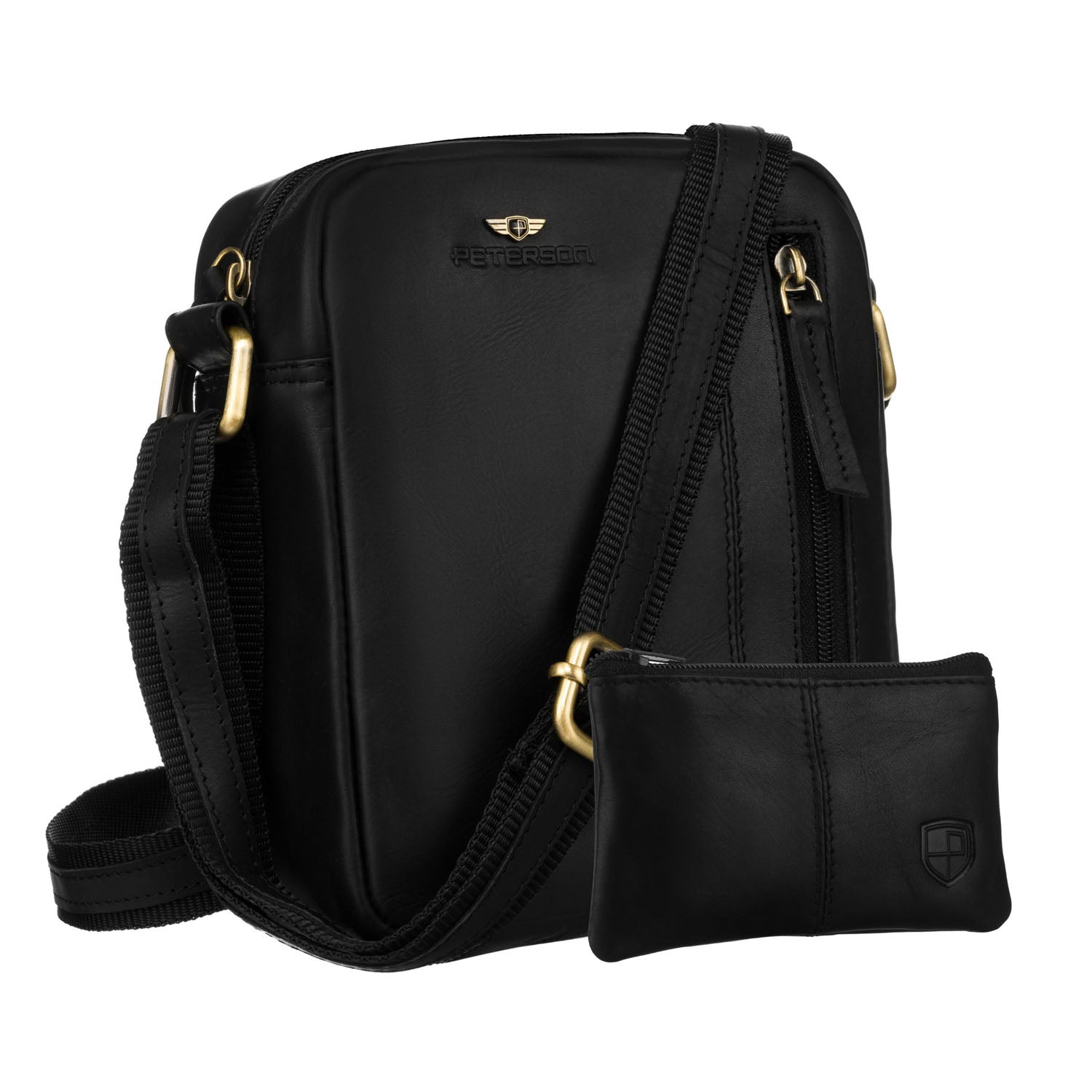 Maza vīriešu rokassoma Peterson, melna 6811