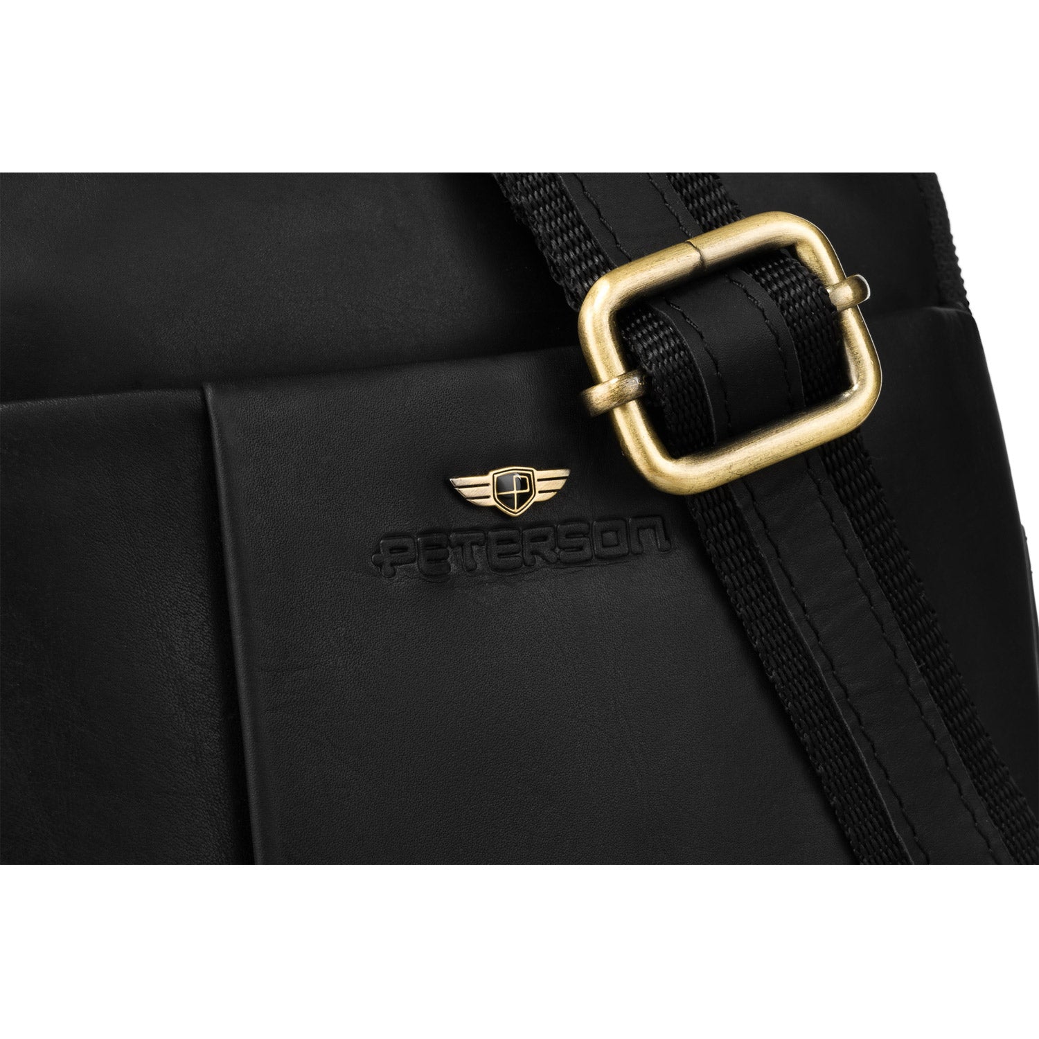 Vidēja izmēra vīriešu rokassoma Peterson, melna R2