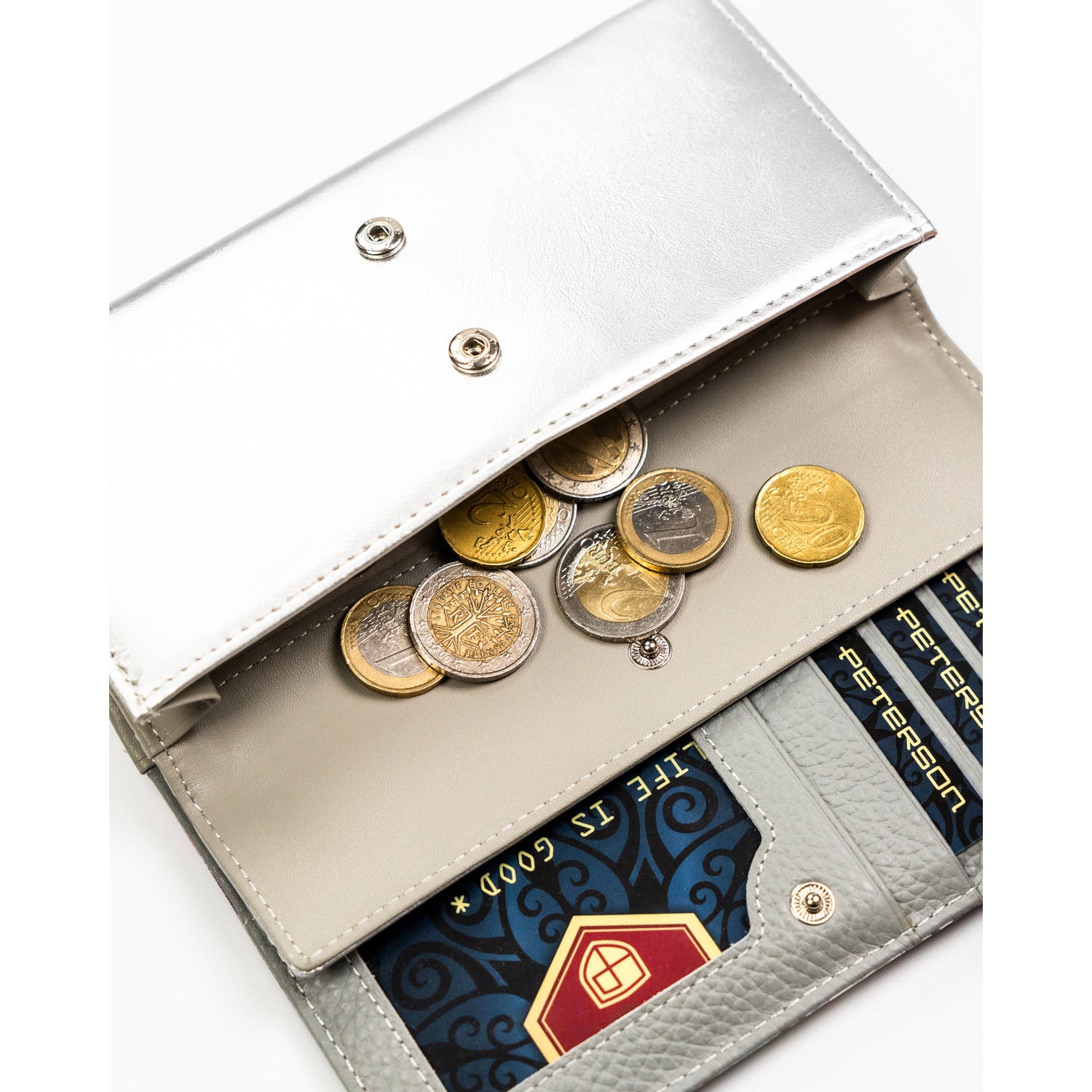 Vidēja izmēra sieviešu maks Peterson, daudzkrāsains PT24