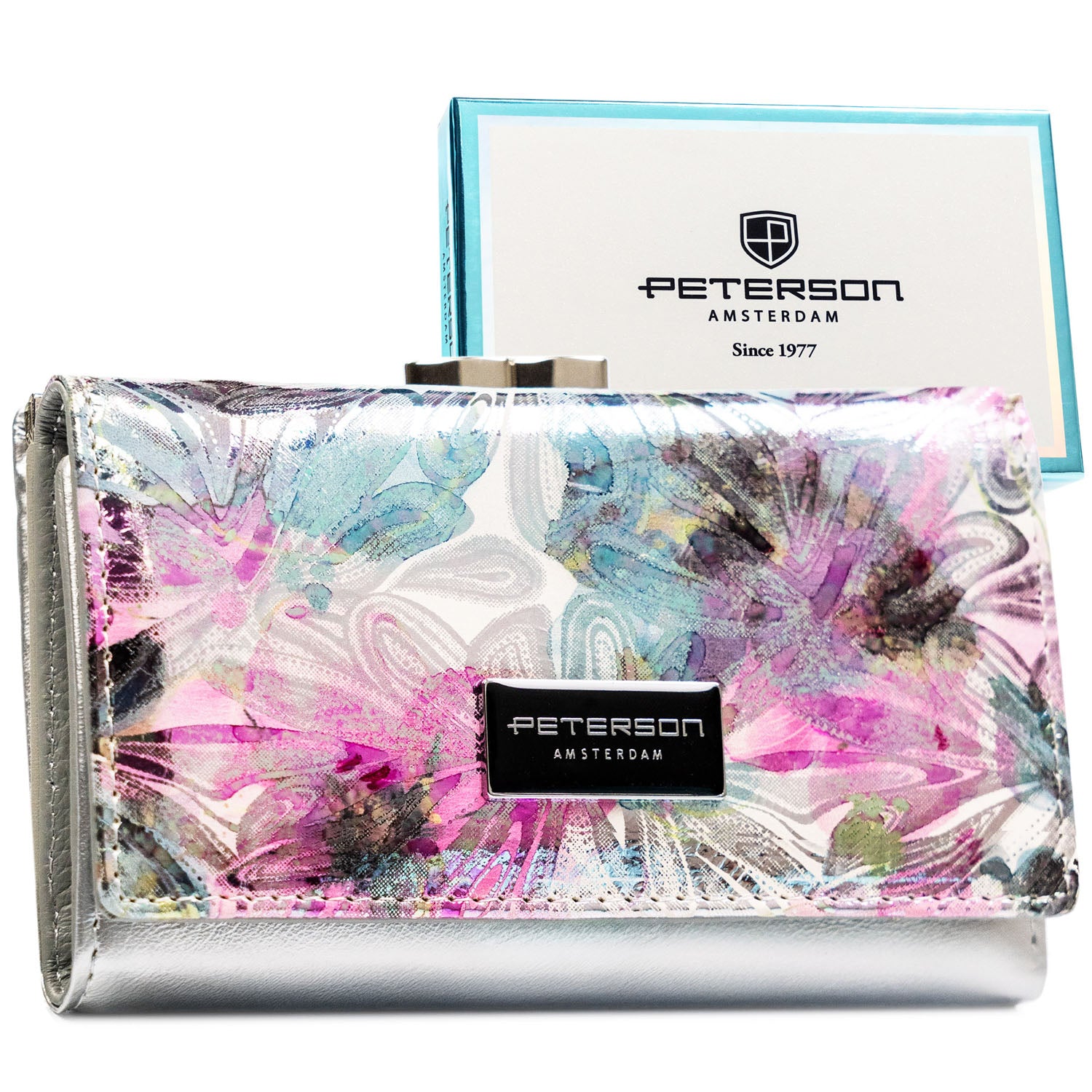 Vidēja izmēra sieviešu maks Peterson, daudzkrāsains PT21