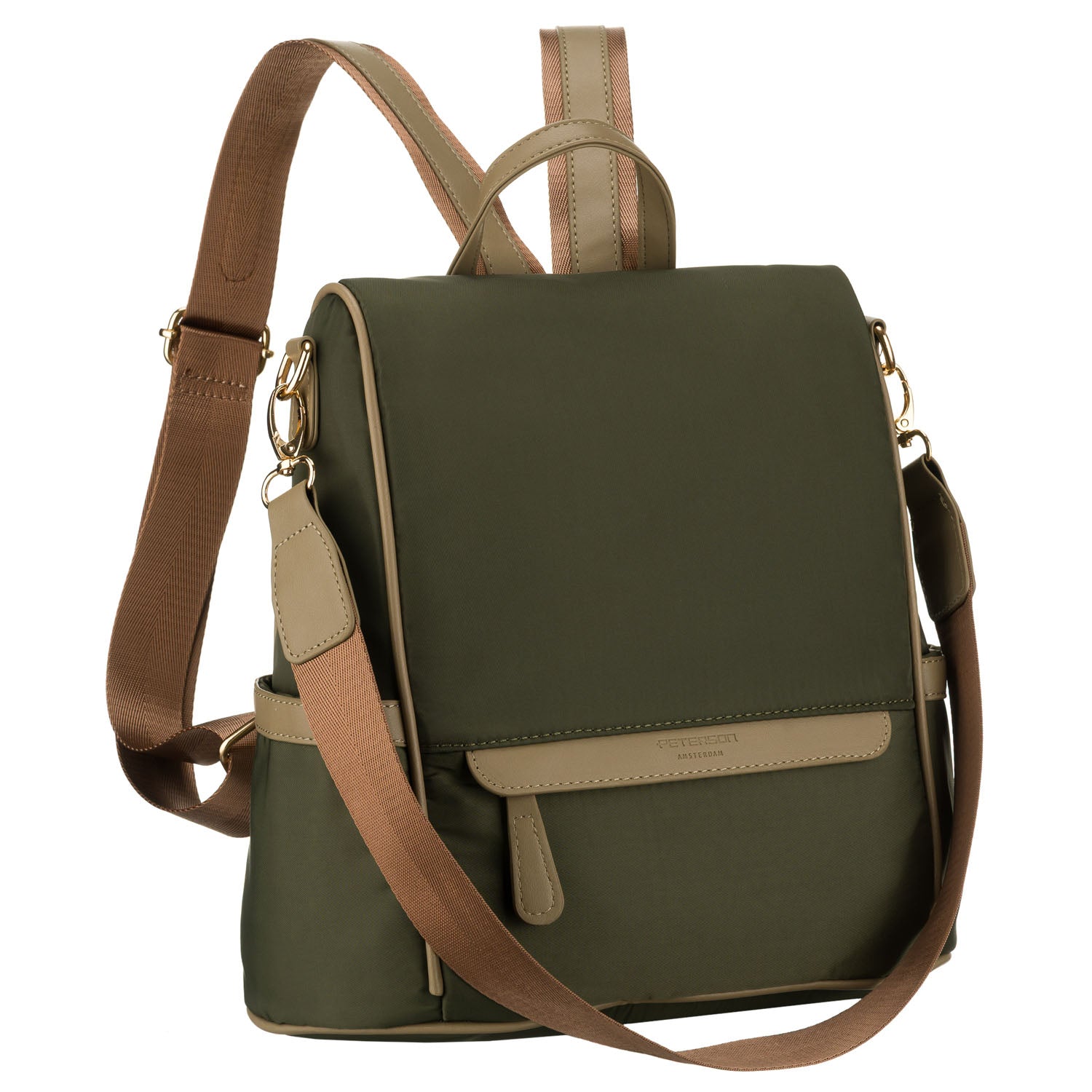 Sieviešu mugursoma Peterson, zaļa K42