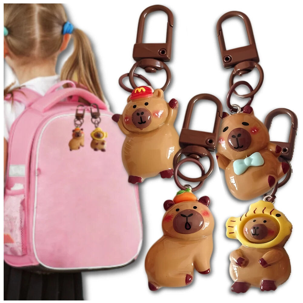 Atslēgu piekariņš, kapibara, 4 gab. komplekts