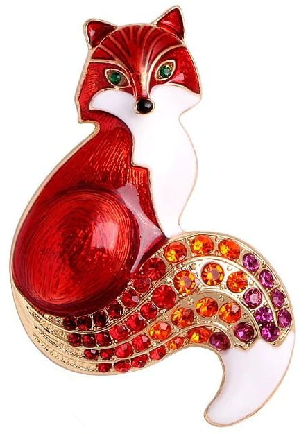 Rudās lapsas piespraude