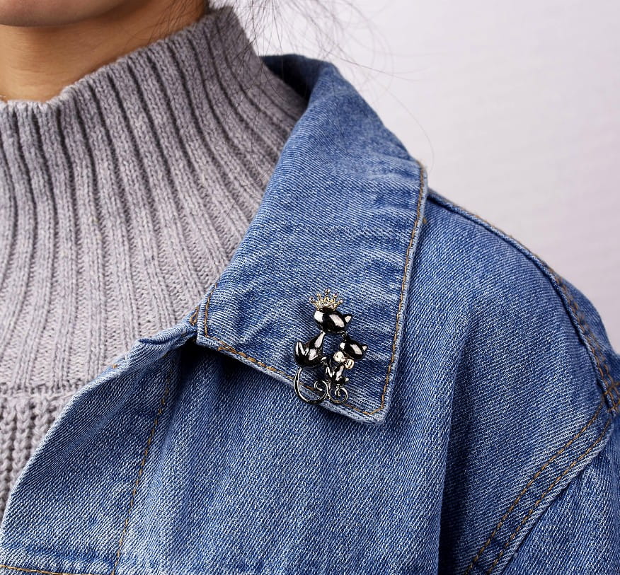 Broša sievietēm - kaķis J65