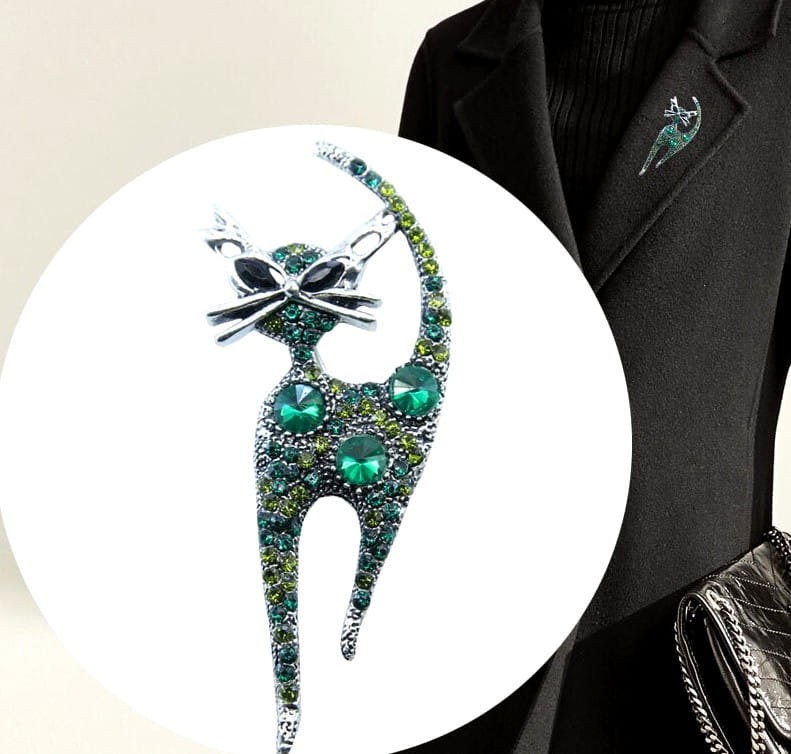 Broša sievietēm - kaķis G108