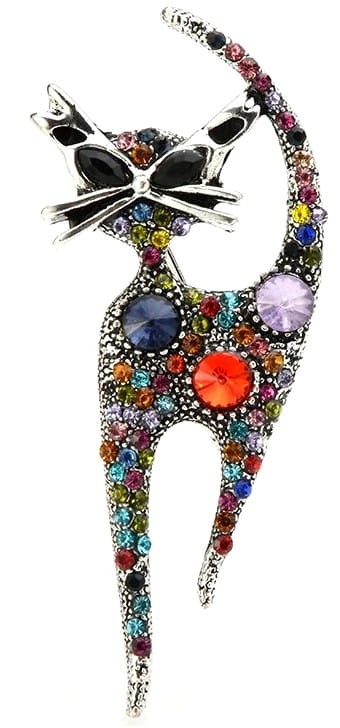 Broša sievietēm - kaķis M108