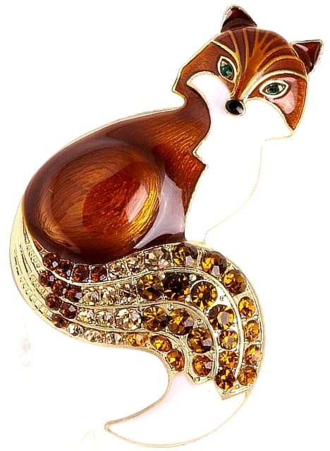 Broša, brūna, lapsa