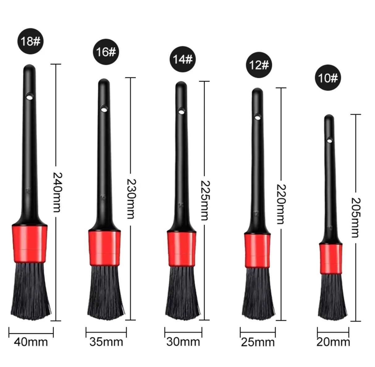 Auto tīrīšanas birstes, 5 gab. A114