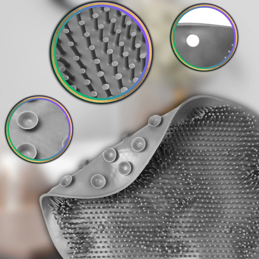 Silikona dušas ķermeņa masieris P4, pelēks