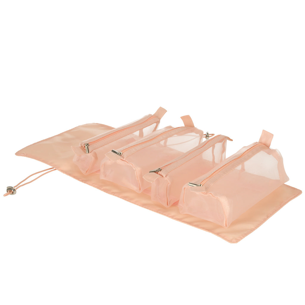 Saliekama kosmētikas soma K07, rozā