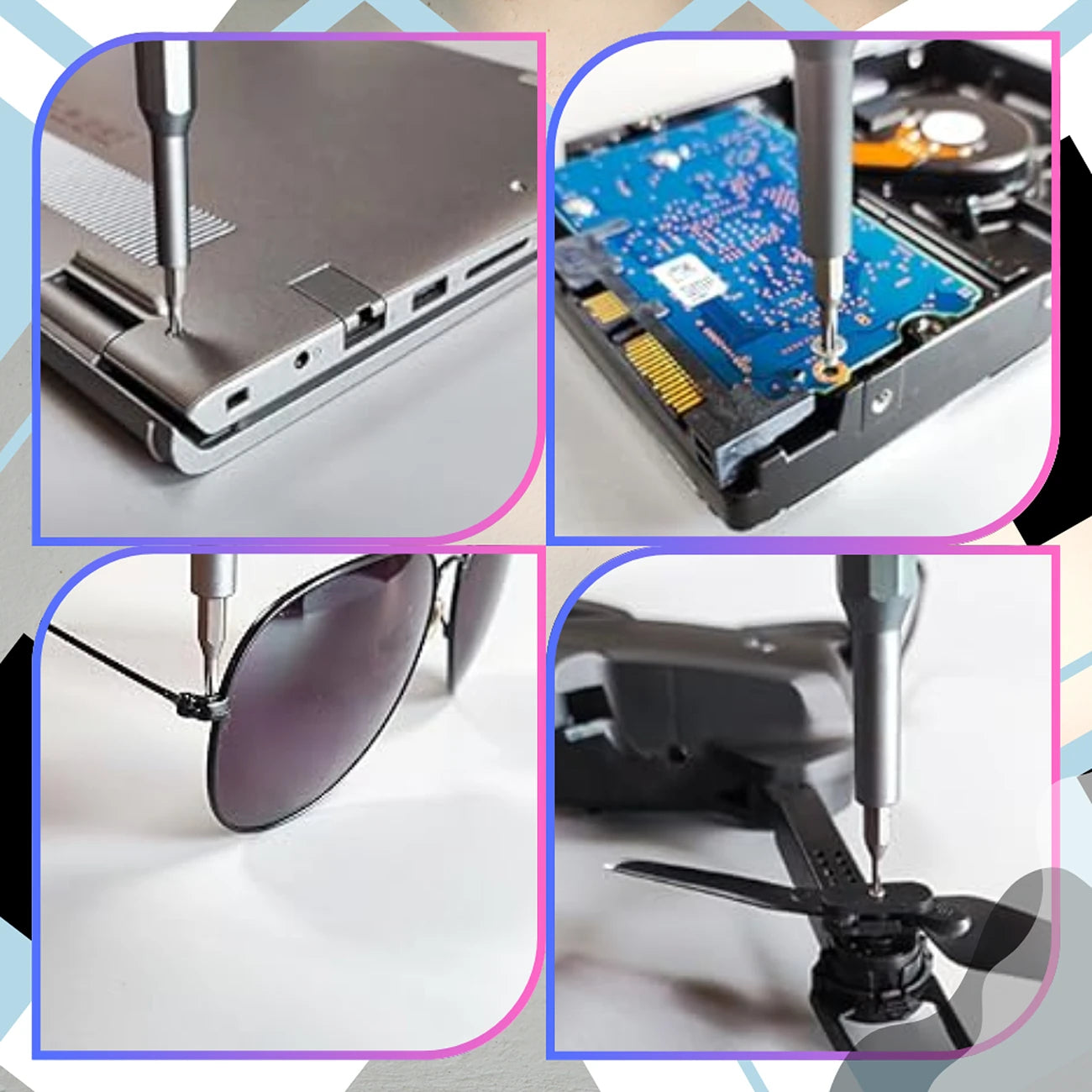 Precīzijas skrūvgrieži 25v1, koferis, TORX uzgaļi