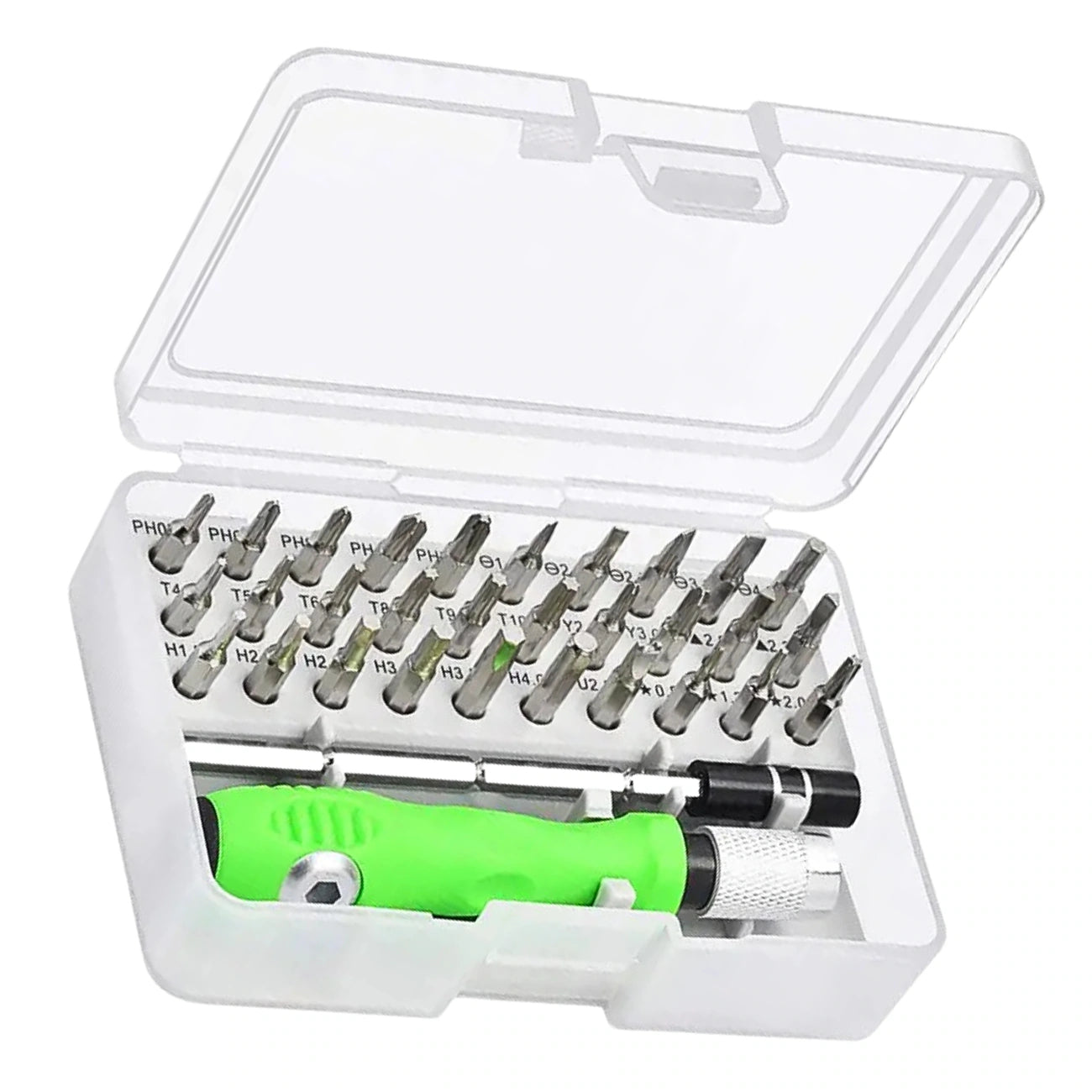 Precīzijas skrūvgrieži, 32 gab., TORX, ar koferi