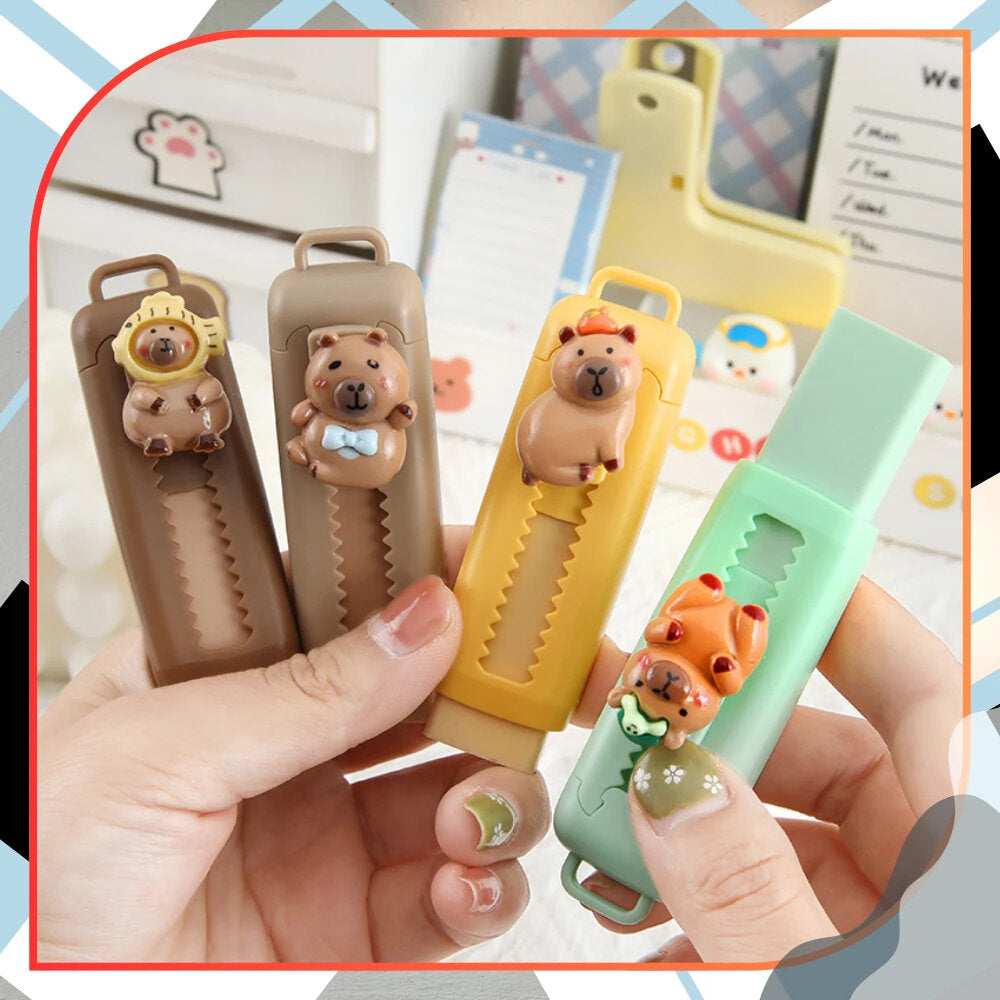 Dzēšgumiju komplekts, 4 gab., kapibaras formā