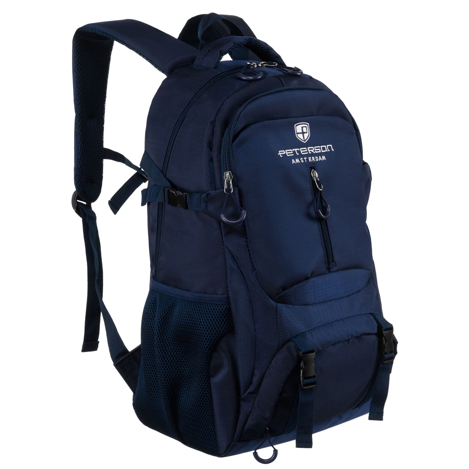 Pārgājienu mugursoma, zila, poliesters