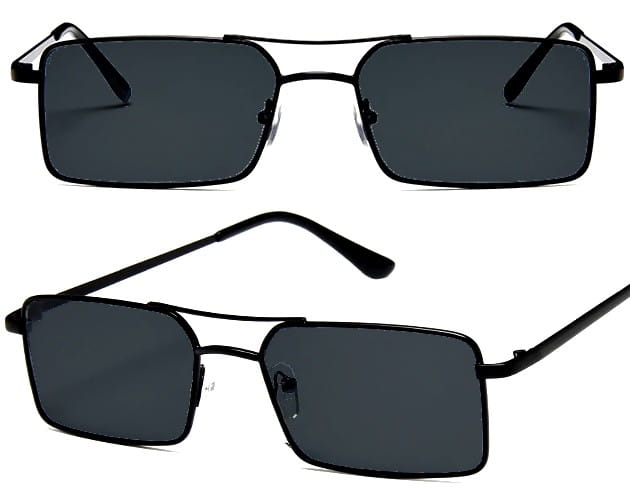 Unisex saulesbrilles, metāla, taisnstūrveida