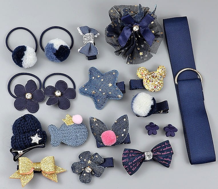 Bērnu matu sprādžu komplekts 18 gab. N18