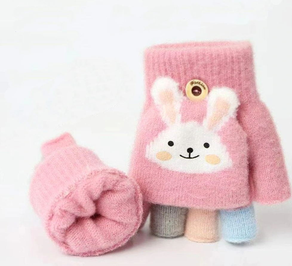 Bērnu ziemas cimdi S10, rozā