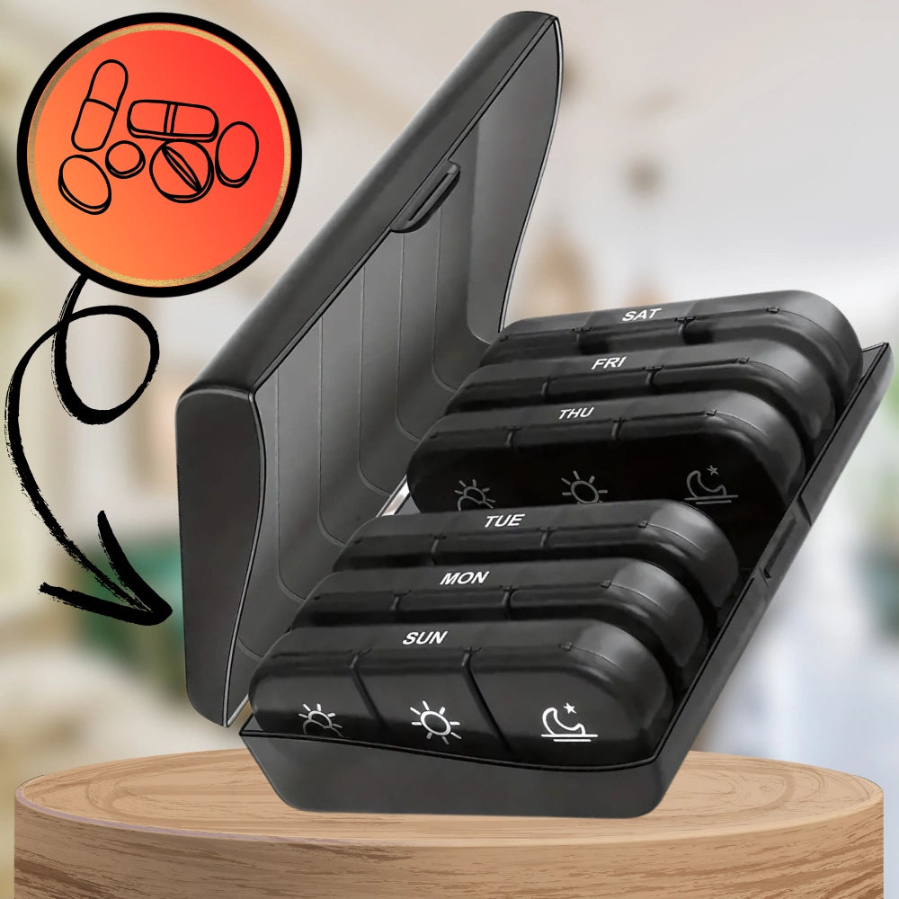 Zāļu organizators, 7 dienas, melns