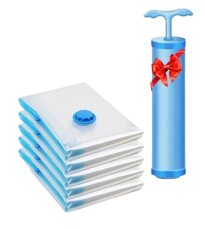 Vakuuma maisiņi ar sūkni 5 gab. 60 x 80 cm P16