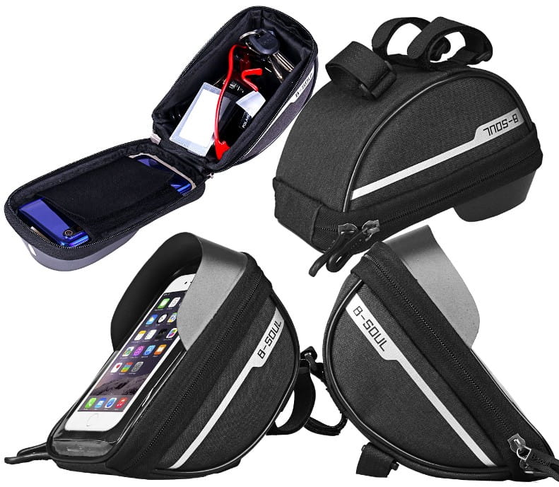 Ūdensizturīgs velosipēda telefona maciņš.