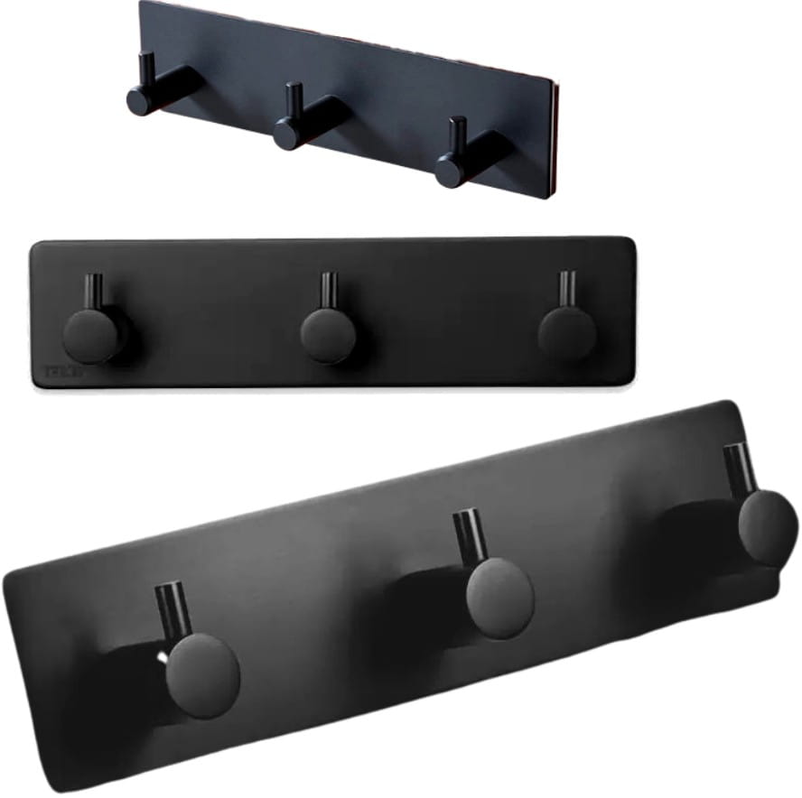 Vannas istabas āķi, melni, T27-2