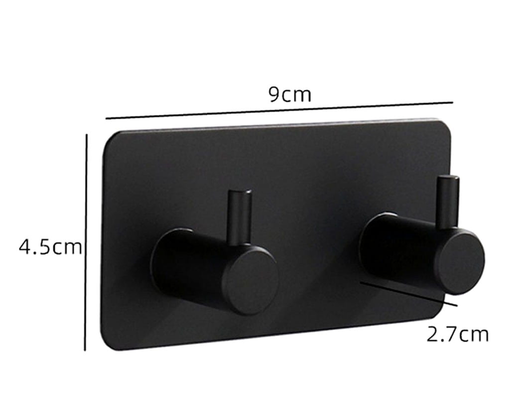 Vannas istabas āķi, melni, T27