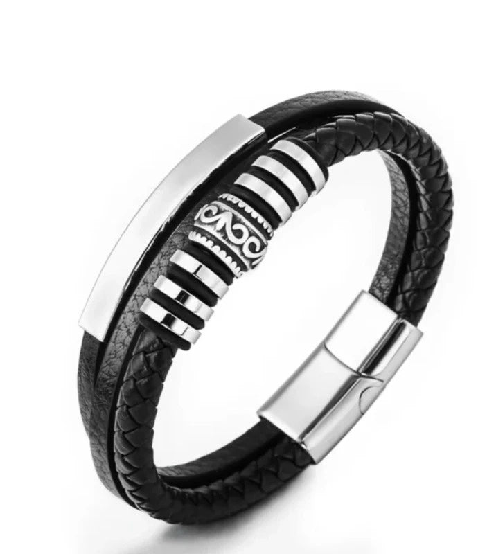 Vīriešu rokassprādze A1, melna A24