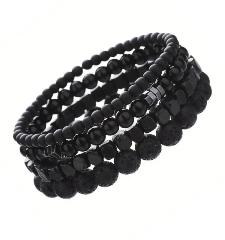 Vīriešu rokassprādze A3, melna A23