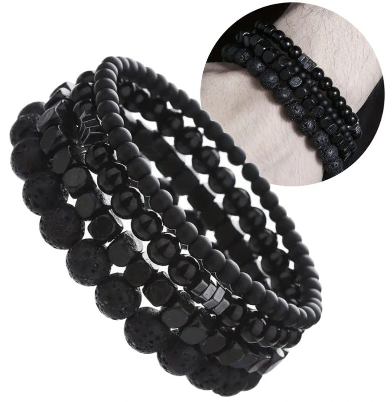 Vīriešu rokassprādze A3, melna A23