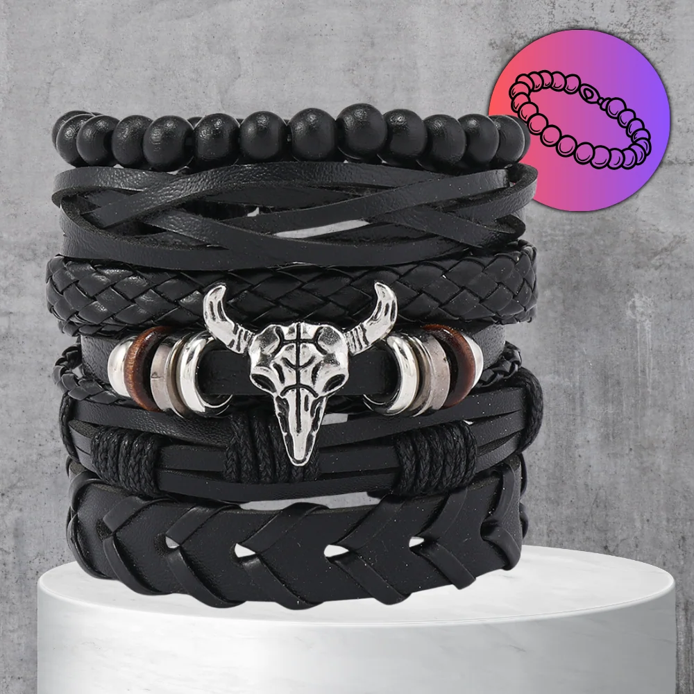 Vīriešu rokassprādze P2, melna A10