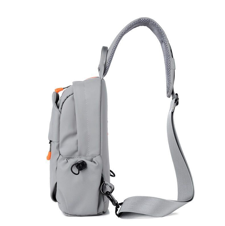 Vīriešu daudzfunkcionāla pretzagļu USB plecu mugursoma, melna