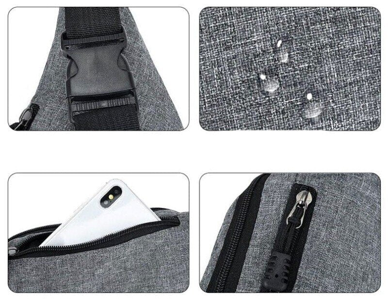 Vīriešu jostas soma T119, zila R232