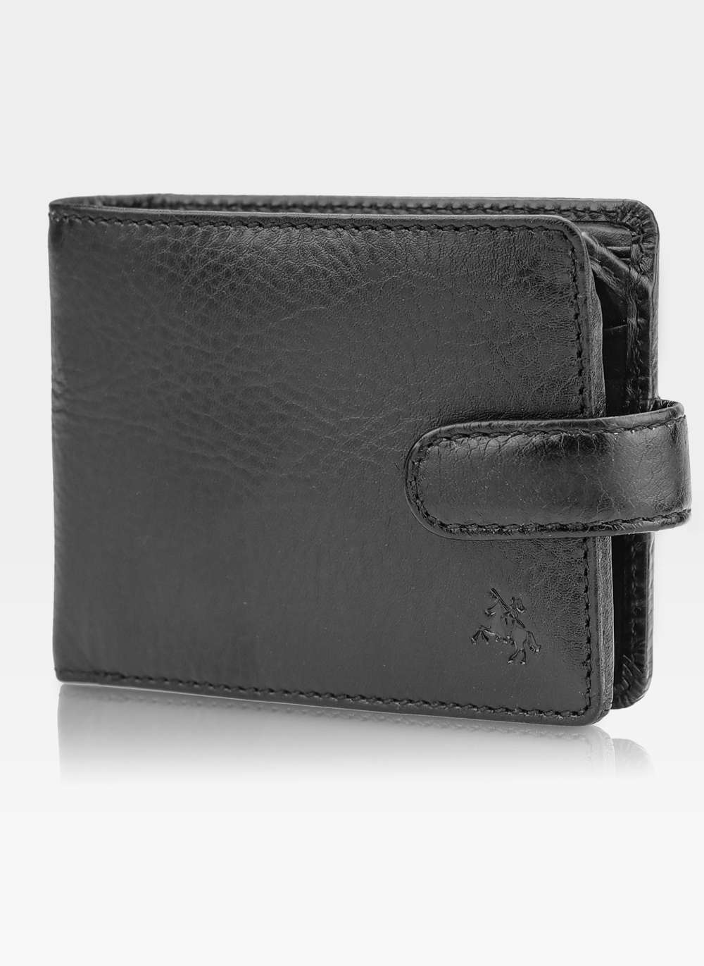 Vīriešu īstas ādas maks Visconti AT-72, tumši zils S509