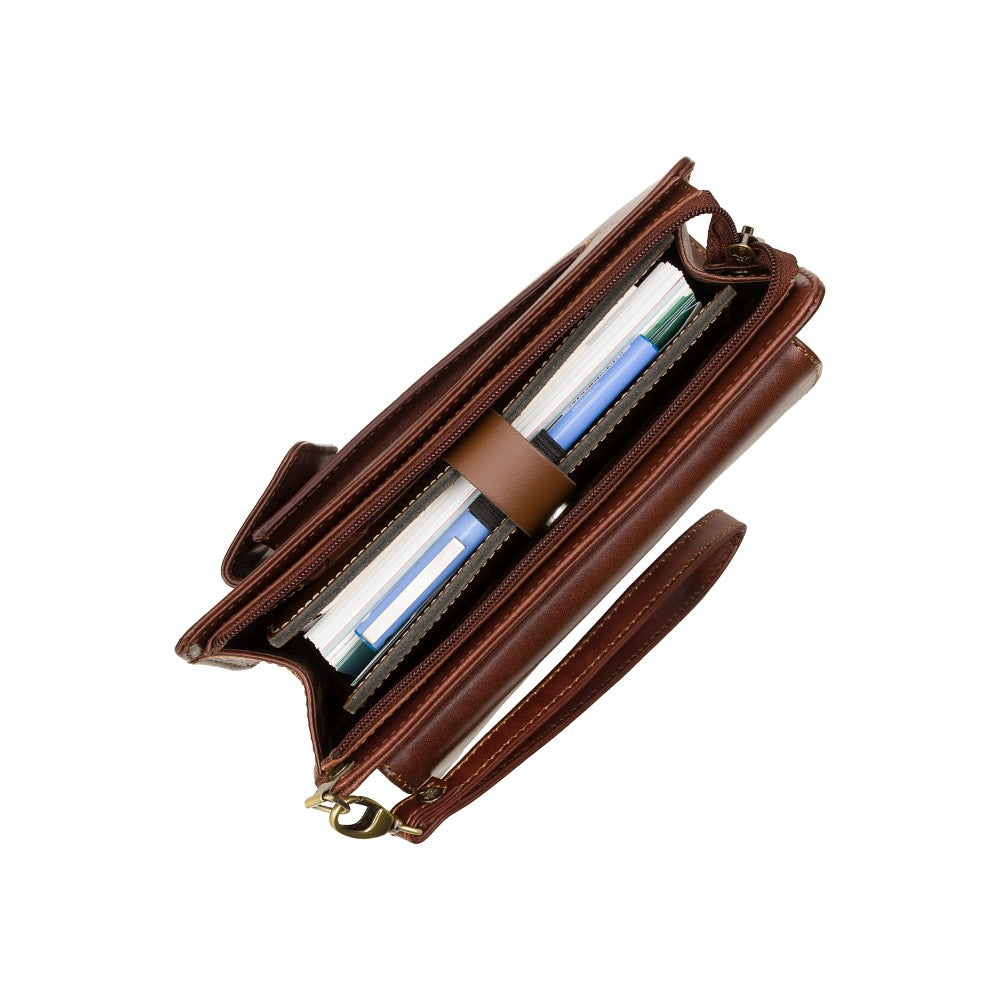 Vīriešu īstas ādas rokassoma Visconti 02617, brūna R222