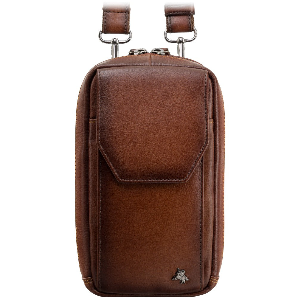 Vīriešu ādas ceļojumu soma, Visconti AT-45, brūna