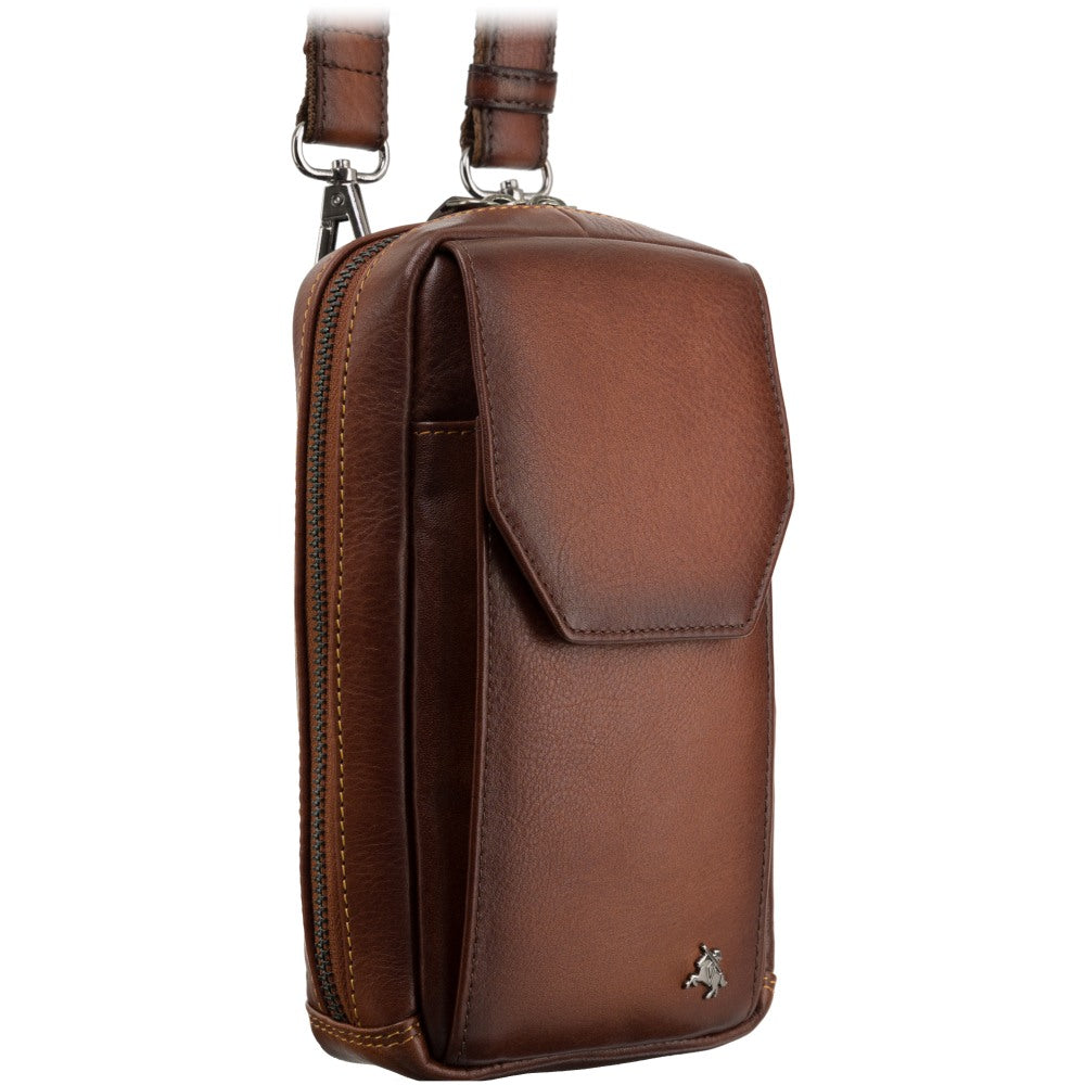 Vīriešu ādas ceļojumu soma, Visconti AT-45, brūna