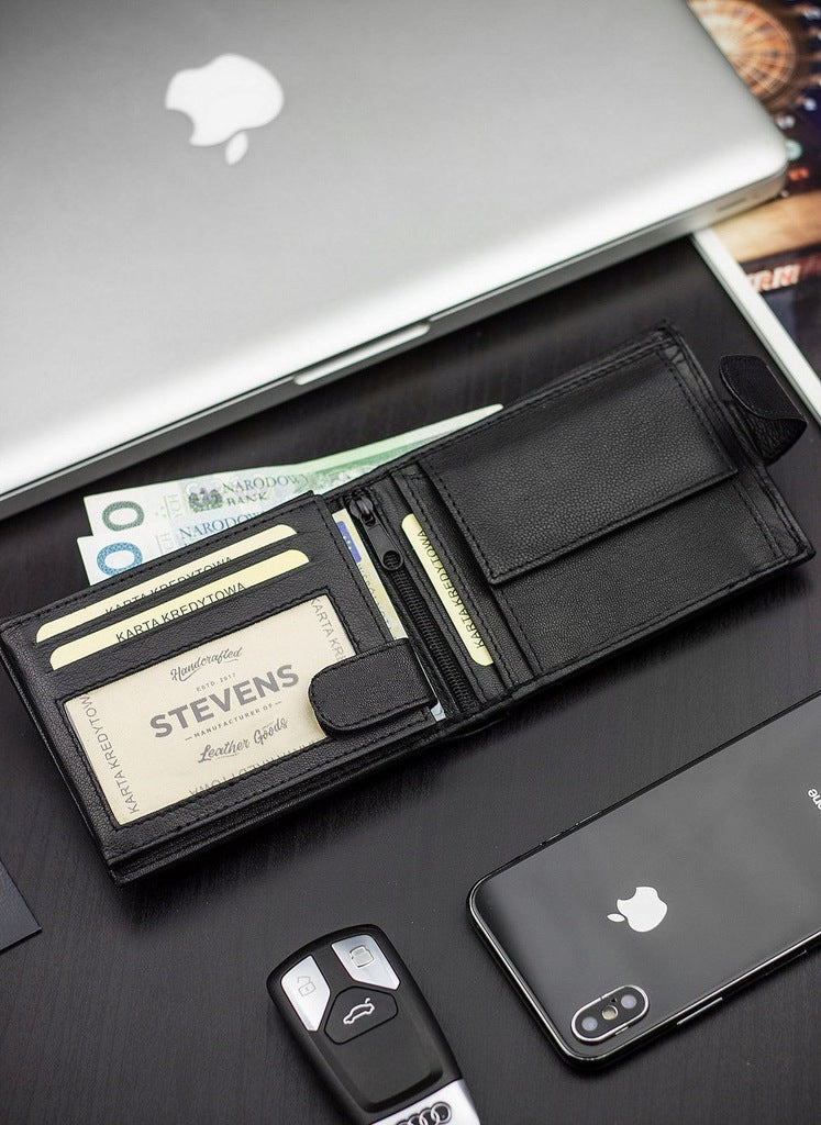 Vīriešu ādas maks STEVENS RFID S200