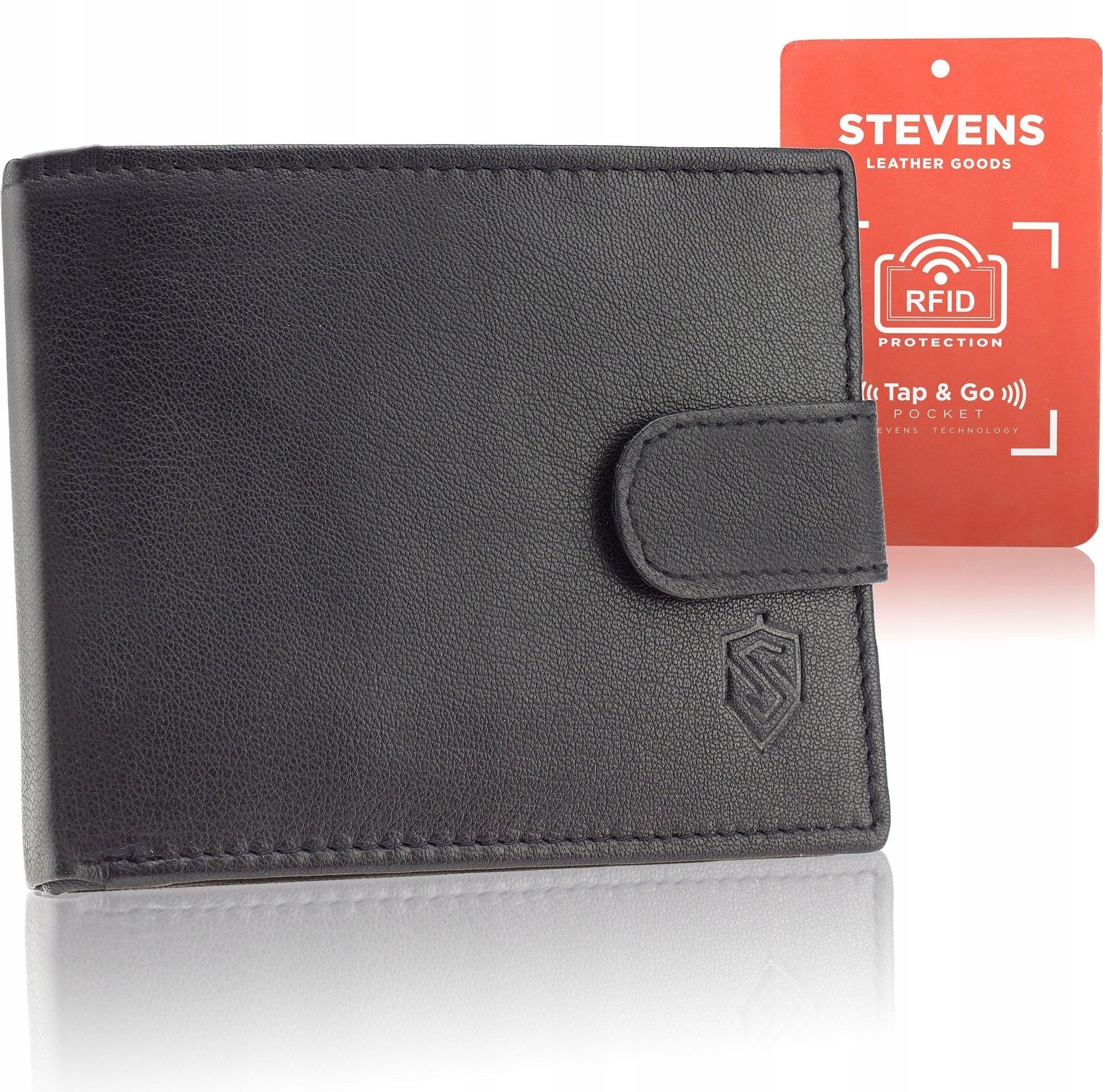 Vīriešu ādas maks STEVENS RFID S200