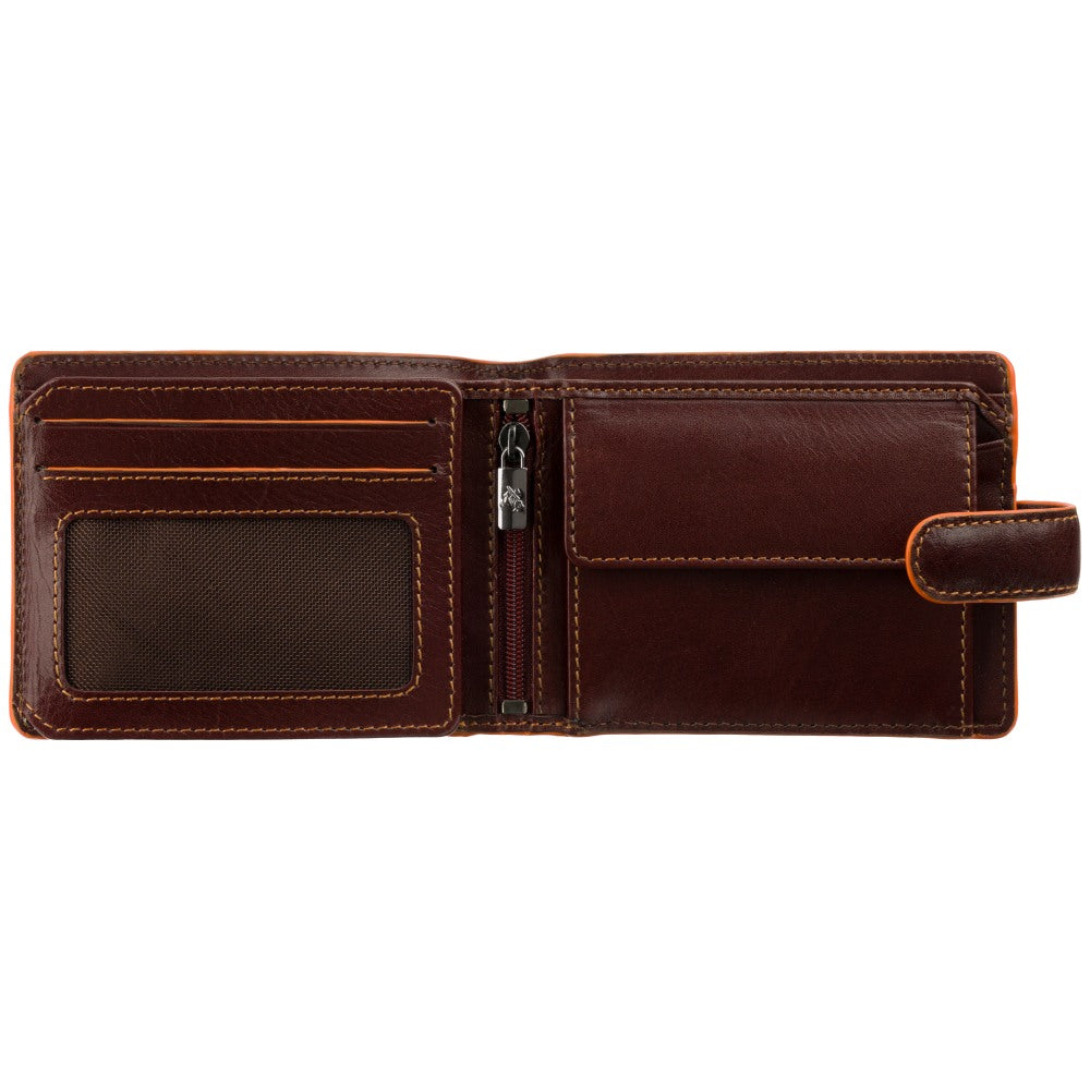 Vīriešu ādas maks, Visconti Morgex ALP93, brūns, ar RFID aizsardzību
S155