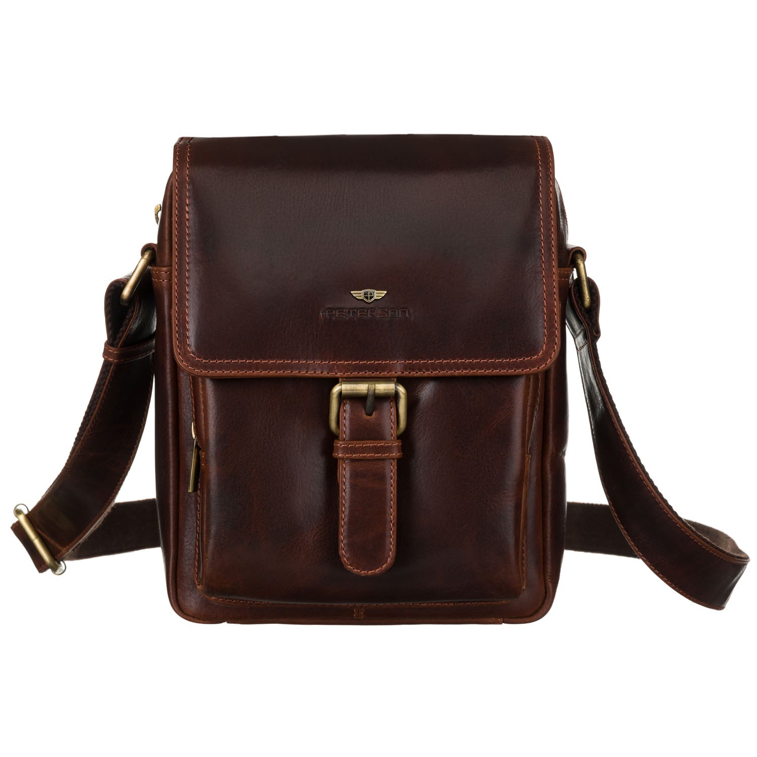 Vīriešu ādas rokassoma, brūna R213