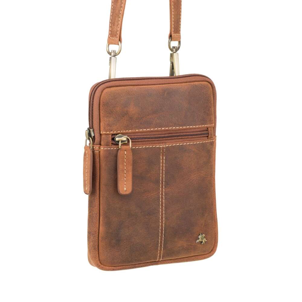 Vīriešu ādas rokassoma, Visconti S-10, brūna R218