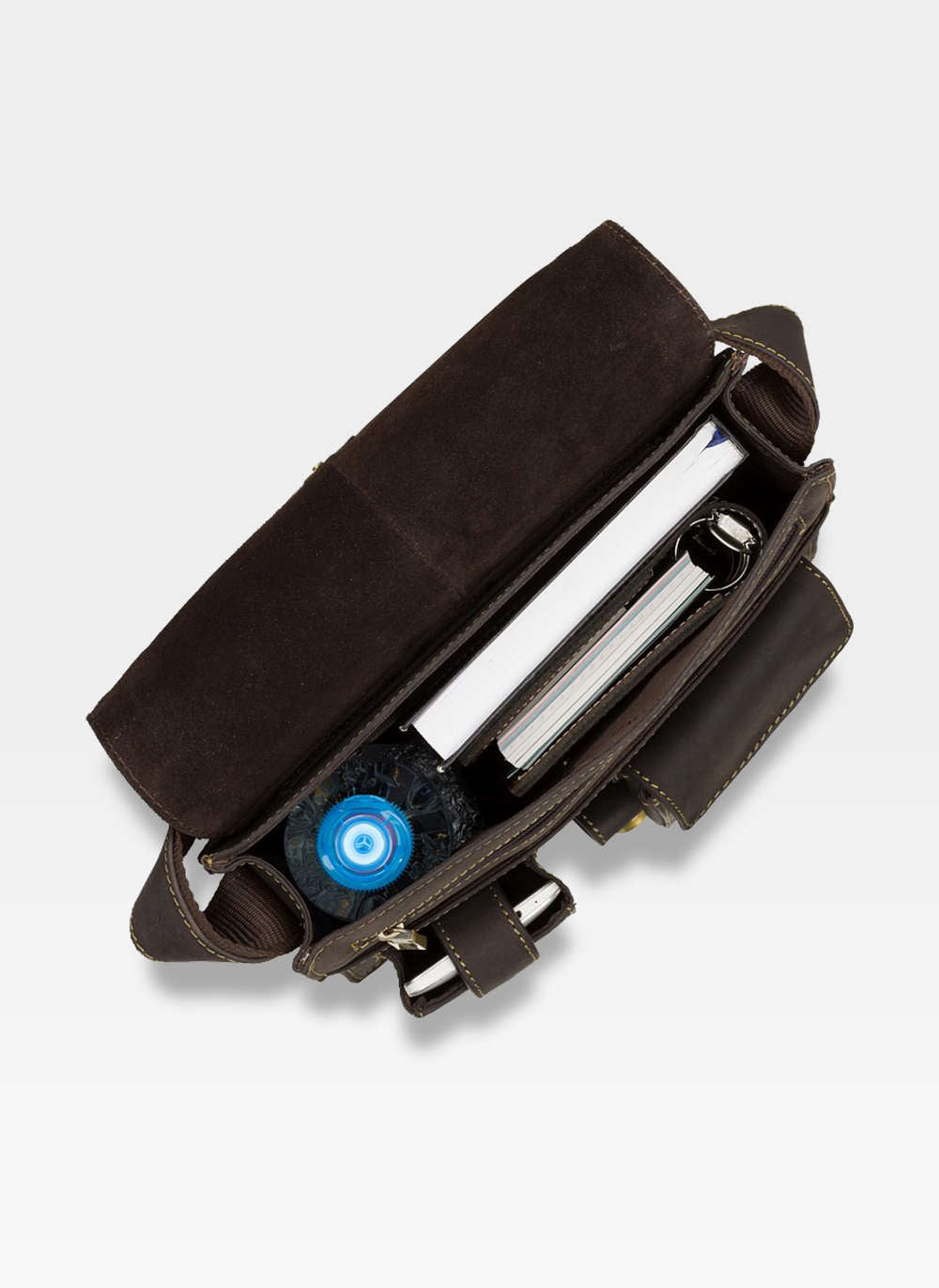 Vīriešu rokassoma Visconti, tumši brūna R27