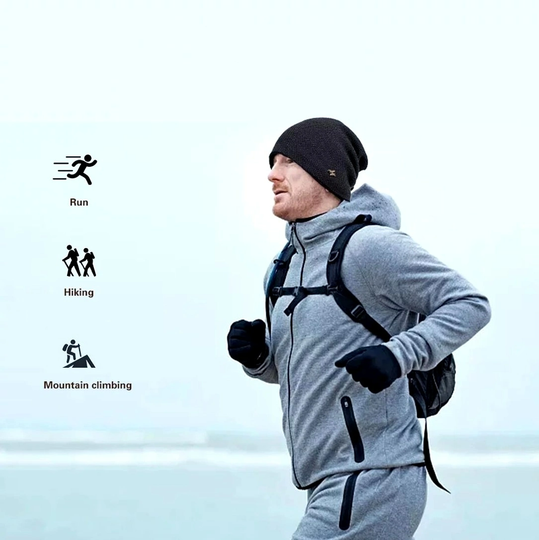 Vīriešu ziemas cepure S117, melna