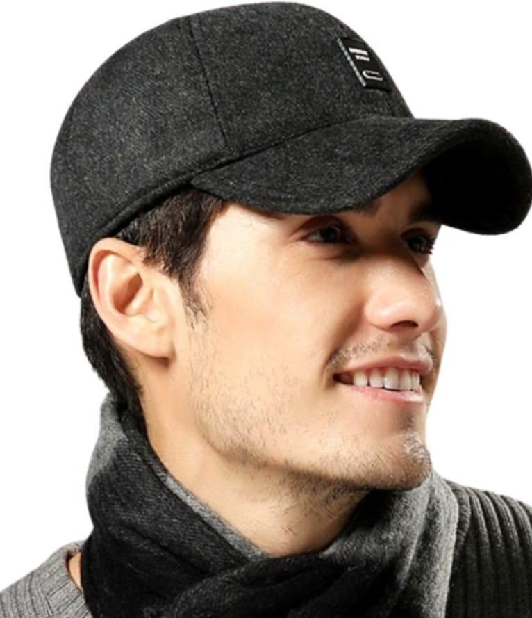 VĪRIEŠU ZIEMAS FILCAS CEPURE, melna