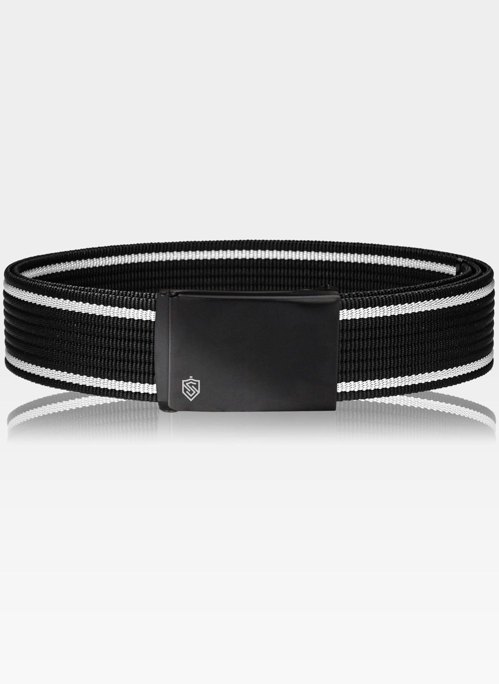 Vīriešu josta STEVENS melna, pelēka, 135XL izmērs, universāla D101