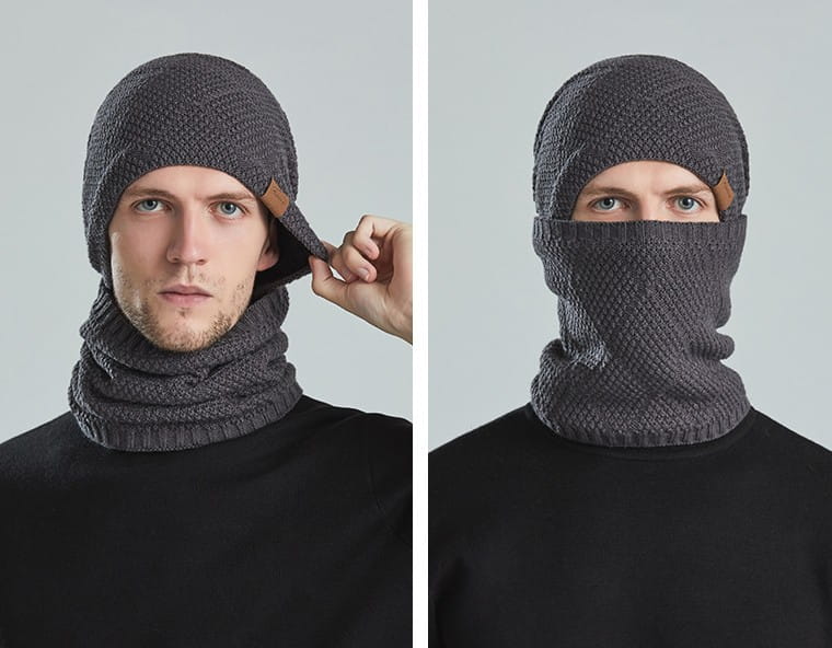 VĪRIEŠU CEPURES UN KAKLA APSEGUMA KOMPLEKTS KR86-1