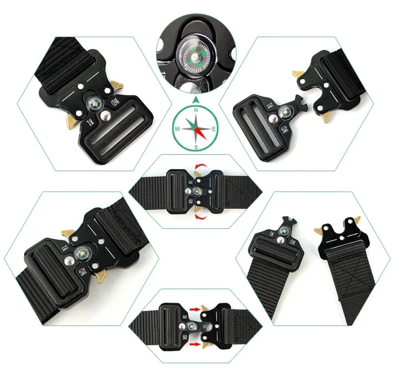 Vīriešu taktiskā josta B1, melna D14