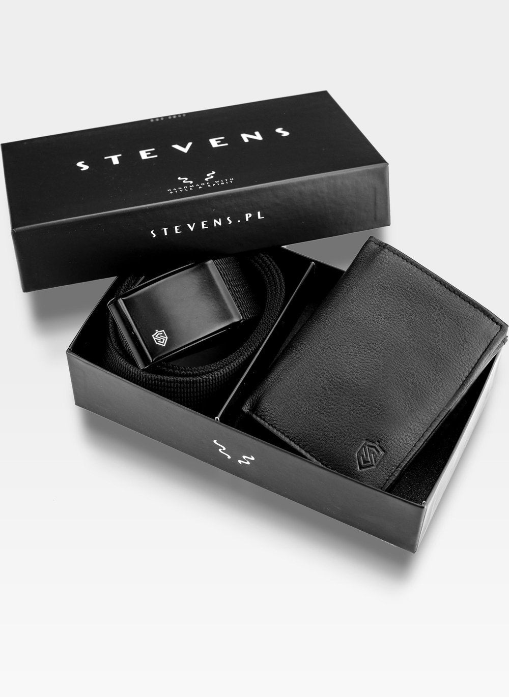 Vīriešu jostas un ādas maka komplekts STEVENS D6