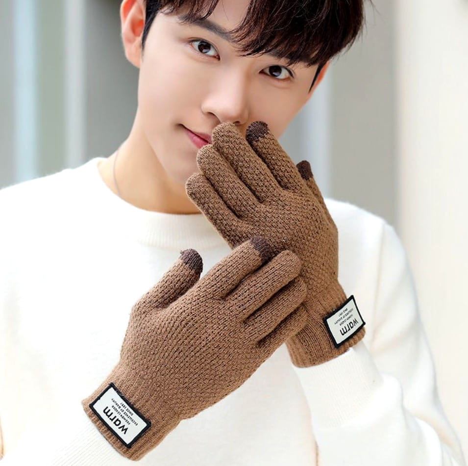 Vīriešu cimdi S13, brūni